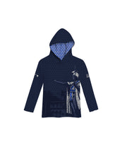 Kamehameha Navy & White Toddler Hooded Longsleeve Drifit