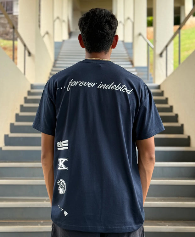 Pauahilaninui Drop Shoulder T-Shirt in Navy