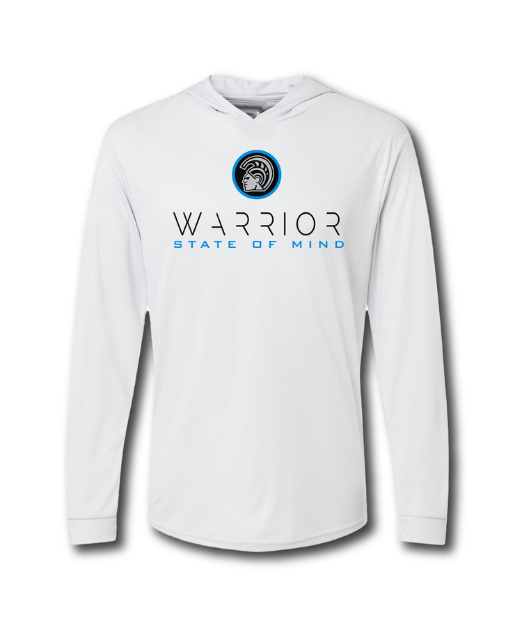 Warrior Signature White Hooded Longsleeve Drifit