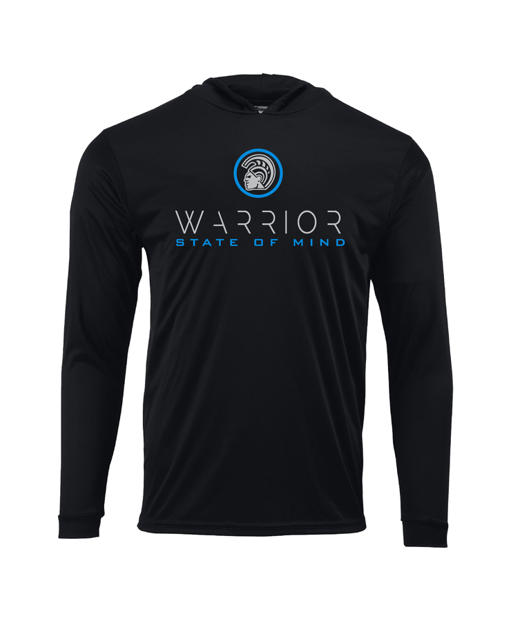 Warrior Signature Black Hooded Longsleeve Drifit