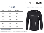 Kamehameha Navy & White Toddler Hooded Longsleeve Drifit