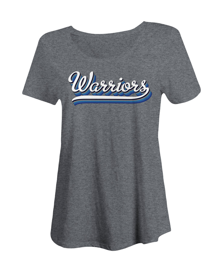 Warriors Script Women's Dolman Gray