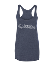 Warrior Script Women's Racerback Navy Heather