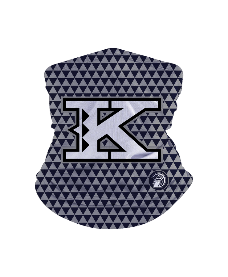 K Small Triangles Gray Gaiter Mask