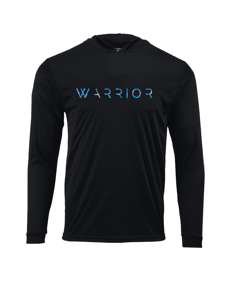 Warrior Signature Blue Camo Hooded Longsleeve Drifit