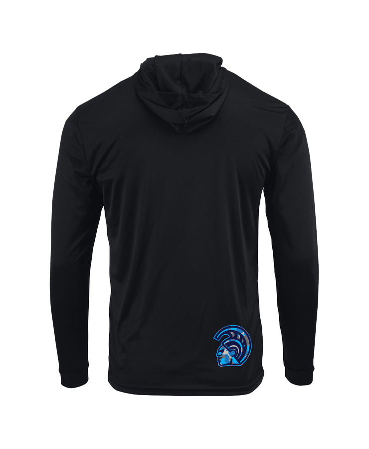 Warrior Signature Blue Camo Hooded Longsleeve Drifit