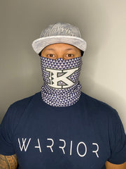 K Small Triangles Gray Gaiter Mask