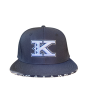 Imua K 3D Puff Embroidery Flatbill Navy Blue